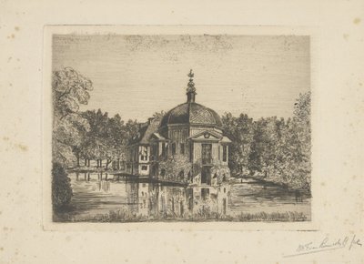 Gezicht op Trompenburgh door jonkheer Barthold Willem Floris van Riemsdijk