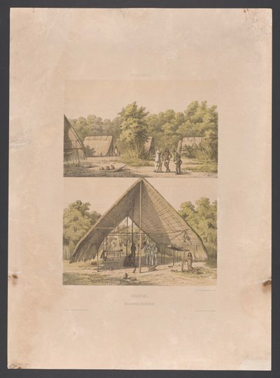 Arowakkenkamp in Suriname door jonkheer Jacob Eduard van Heemskerck