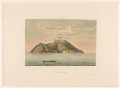 Saba. Op 2 mijlen afstand in het westen door jonkheer Jacob Eduard van Heemskerck