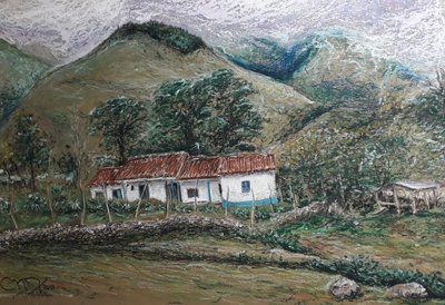Andeslandschap - Llano Largo Venezuela door miguelmendez_art.ve