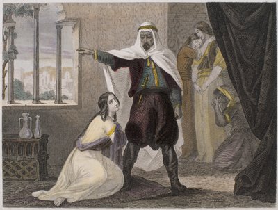 De ontvoering van de mooie Zhoraydah, illustratie uit Histoire des pirates et corsaires de l