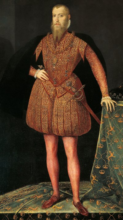 Portret van Erik XIV van Zweden door or Muelen Steven van der Meulen