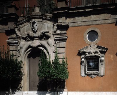 Uitzicht op het paleis Zuccari door or Zuccaro Federico Zuccari