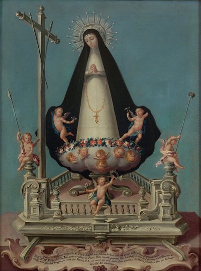 Maagd van de Eenzaamheid, van het Mínimos de la Victoria Klooster door osé Campeche