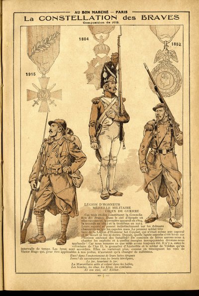 Dagboek van Bon Marche 1917 - Illustratie van Job door pseudonym for Onfray de Breville Jacques Job