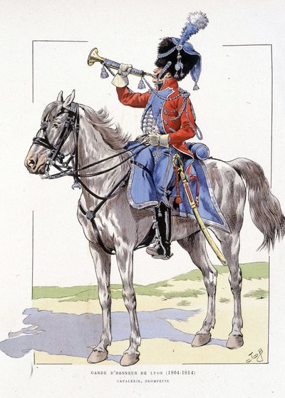 Erewacht van Lyon van 1804 tot 1814, Trompetter te paard - in 