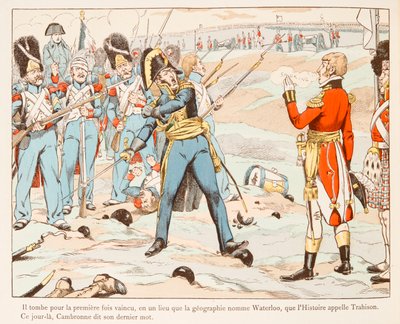 A Waterloo Cambronne tegen de Engelsen die hem vragen te vertrekken in 1815 door pseudonym for Onfray de Breville Jacques Job