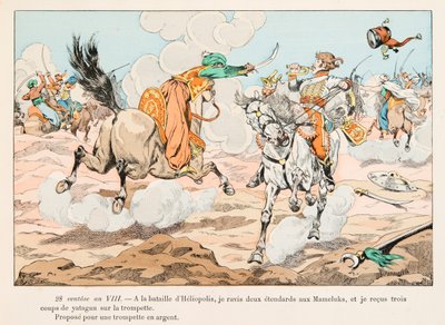 Outfit van Franse troepen door de tijden heen: Huzaren tijdens de Egyptische Campagne (1798-1801) onder Napoleon Bonaparte, Privécollectie door pseudonym for Onfray de Breville Jacques Job
