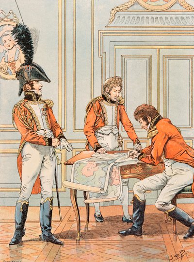 Outfit van Franse troepen te allen tijde: Adjudant van vice-Connétable Louis Alexandre Berthier, Prins van Neuchatel, Generaal-Majoor door pseudonym for Onfray de Breville Jacques Job