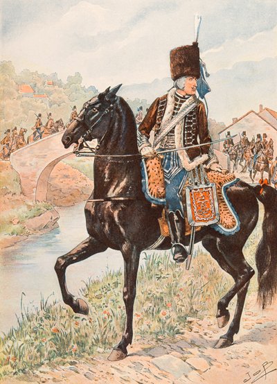 Jacques Marie Gaston Onfroy de Breville - Uniformen van de Franse troepen: Kolonel van de Hussars van Chamborant door pseudonym for Onfray de Breville Jacques Job
