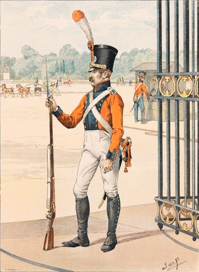 Outfit van Franse troepen door de tijden heen: Grenadier de France door pseudonym for Onfray de Breville Jacques Job