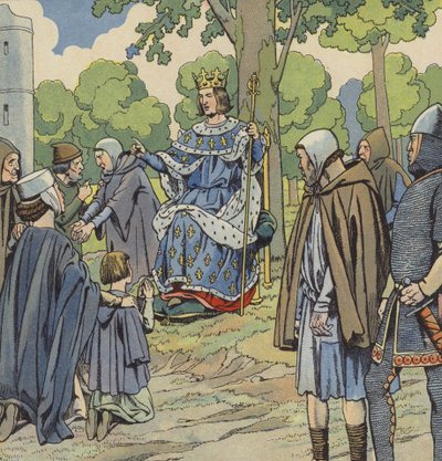 Koning Lodewijk IX van Frankrijk spreekt recht door pseudonym for Onfray de Breville Jacques Job