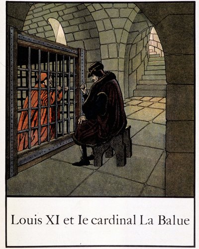 Lodewijk XI en kardinaal La Balue - in "Petite histoire de France" door Jacques Bainville, ed. Mane door pseudonym for Onfray de Breville Jacques Job