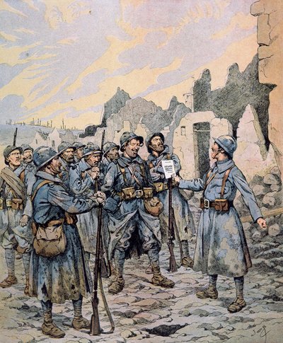 Muiterij in het Franse leger aan het Westfront, april-mei 1917 door pseudonym for Onfray de Breville Jacques Job