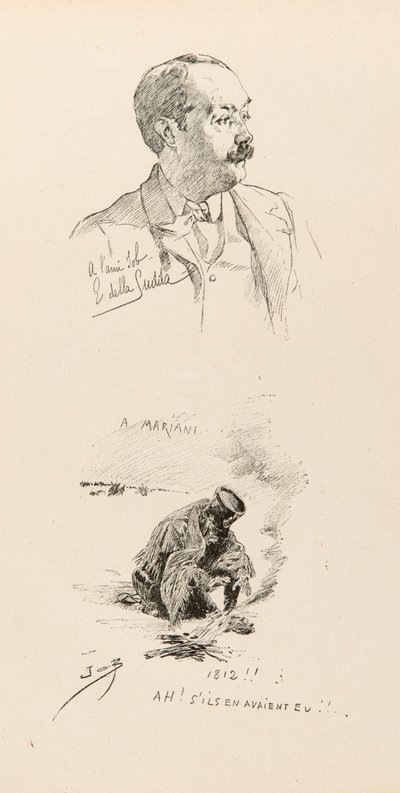 Portret van Job (Jacques Marie Gaston Onfroy de Breville) door pseudonym for Onfray de Breville Jacques Job