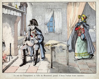 De avond van de Slag bij Champaubert door pseudonym for Onfray de Breville Jacques Job