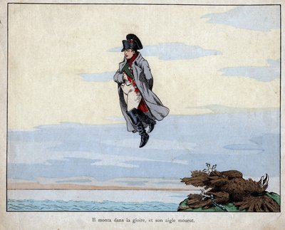 De dood van Napoleon, 5 mei 1821 - lithografie door Job (Jacques Onfroy de Breville) uit 