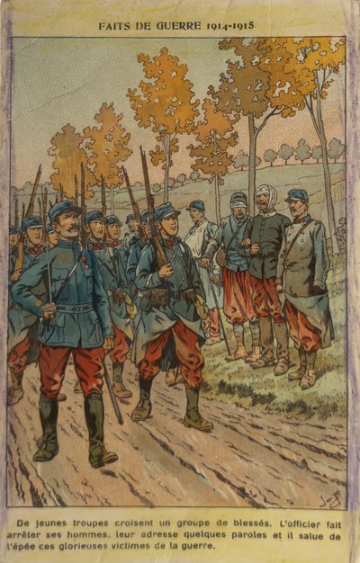 Eerbetoon aan de gewonden (illustratie) door pseudonym for Onfray de Breville Jacques Job