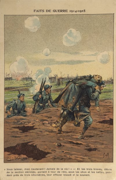 WW1: Om de baas te redden (illustratie) door pseudonym for Onfray de Breville Jacques Job