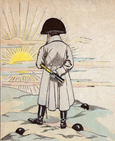 Portret van Napoleon Bonaparte - lithografie door Job (Jacques Onfroy de Breville) uit 