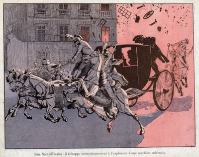 De aanslag in de rue Saint Nicaise door pseudonym for Onfray de Breville Job