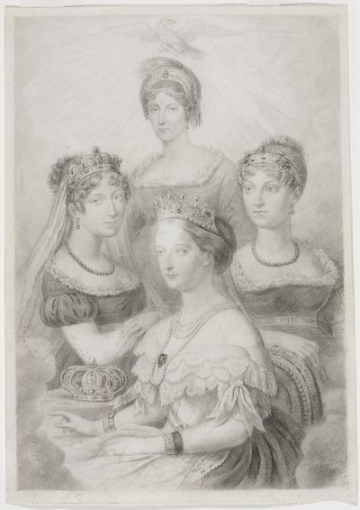 Bonaparte Vrouwen door studio of A. W. A. Plâté Studio (Ceylonese)