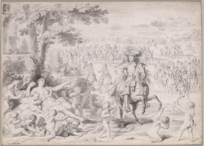 Lodewijk XIV gevangen door Venus door studio of Charles Le Brun