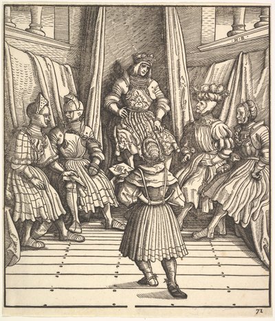 Illustratie uit De Witte Koning door the Elder Hans Burgkmair