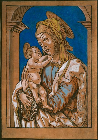 Madonna en kind onder een boog door the Elder Hans Burgkmair