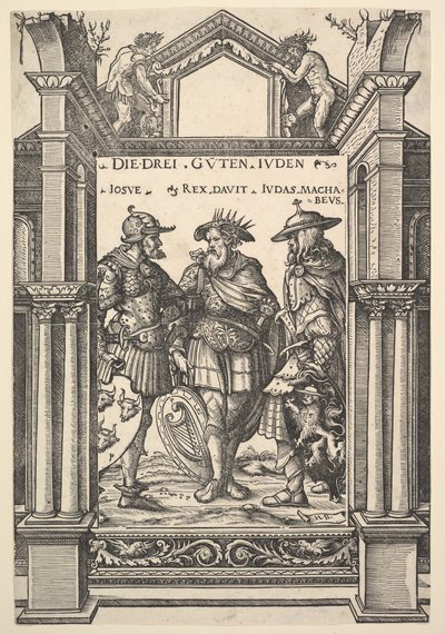 De Drie Joodse Helden, uit Helden en Heldinnen door the Elder Hans Burgkmair