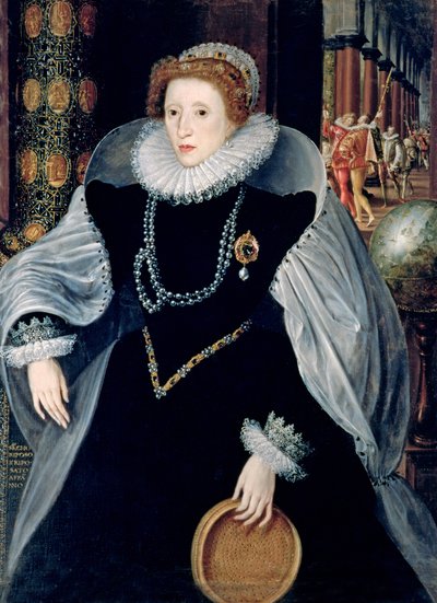 Zeefportret van koningin Elizabeth I in ceremoniële kleding, c.1583 door the Younger Quentin Massys or Metsys