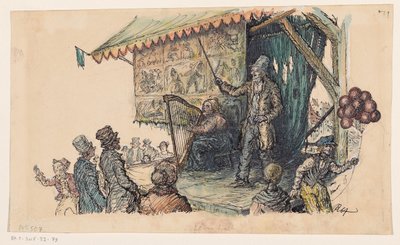 Kermiszanger door unknown (signed by artist)