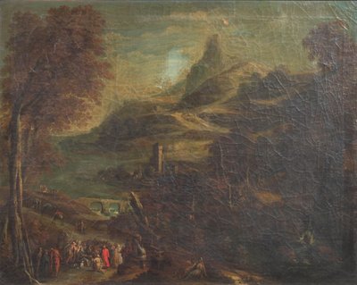Landschap met Bijbelse Figuren door van de Laeter