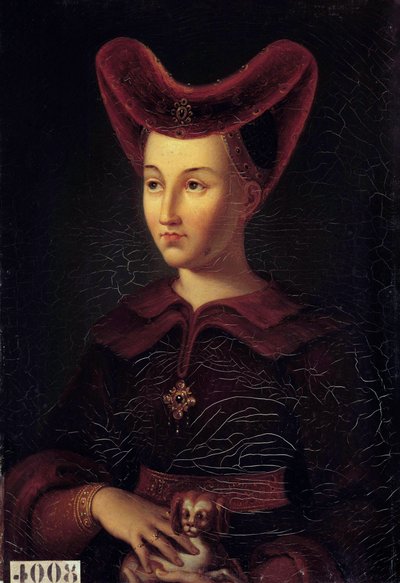 Portret van Margaretha van Beieren, hertogin van Bourgondië door vincent Nicolas Raverat