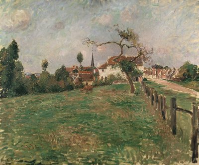 Het dorp Eragny, 19e eeuw door Camille Jacob Pissarro