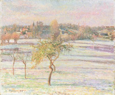 White Frost in Eragny, 1895 door Camille Jacob Pissarro