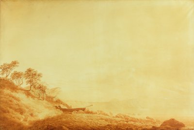 Op zoek naar Arkona bij zonsopgang, 1801 (inkt op papier) door Caspar David Friedrich