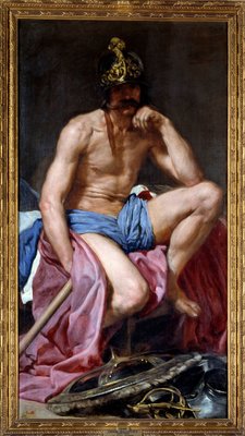 Mars God Painting God Mars Is Enthroned On Column With Spoils Of