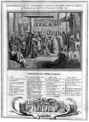 Toewijding en kroning van Henri IV 1553 1610 in de kathedraal