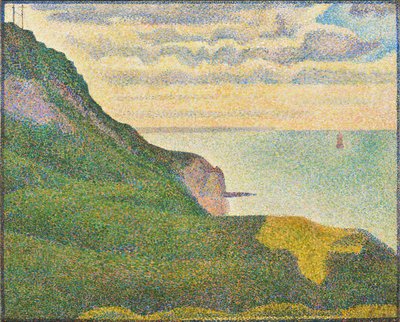 Zeegezicht in Port-en-Bessin, Normandië, 1888 door Georges Seurat