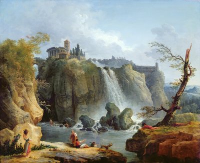 De watervallen van Tivoli, 1768 door Hubert Robert