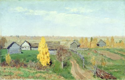 Gouden herfst in het dorp, 1889 door Isaak Ilyich Levitan