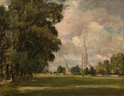 Kathedraal van Salisbury van Lower Marsh Close, 1820 door John Constable