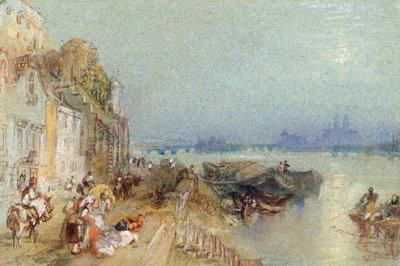 Andernach, 1817 (wc met pen en zwarte inkt op velijnpapier) door Joseph Mallord William Turner