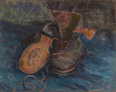 Een paar schoenen door Vincent van Gogh als kunstafdruk