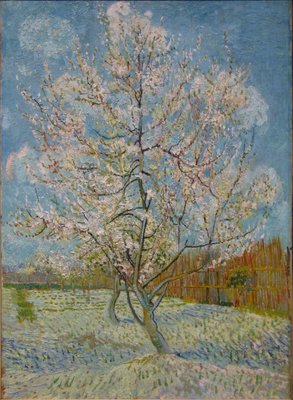 De roze perzikboom door Vincent van Gogh als kunstafdruk