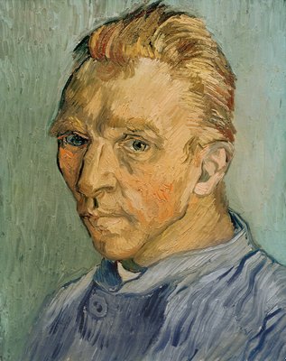 Zelfportret, 1889 door Vincent van Gogh als kunstafdruk