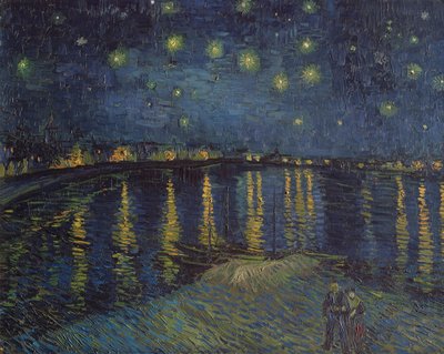 Sterrennacht over de Rhône, 1888 door Vincent van Gogh