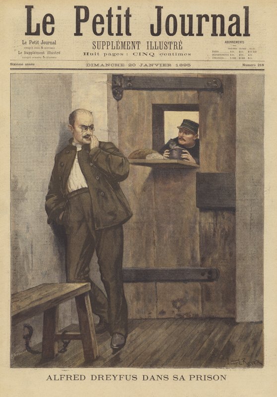 Alfred Dreyfus in zijn gevangeniscel door French School