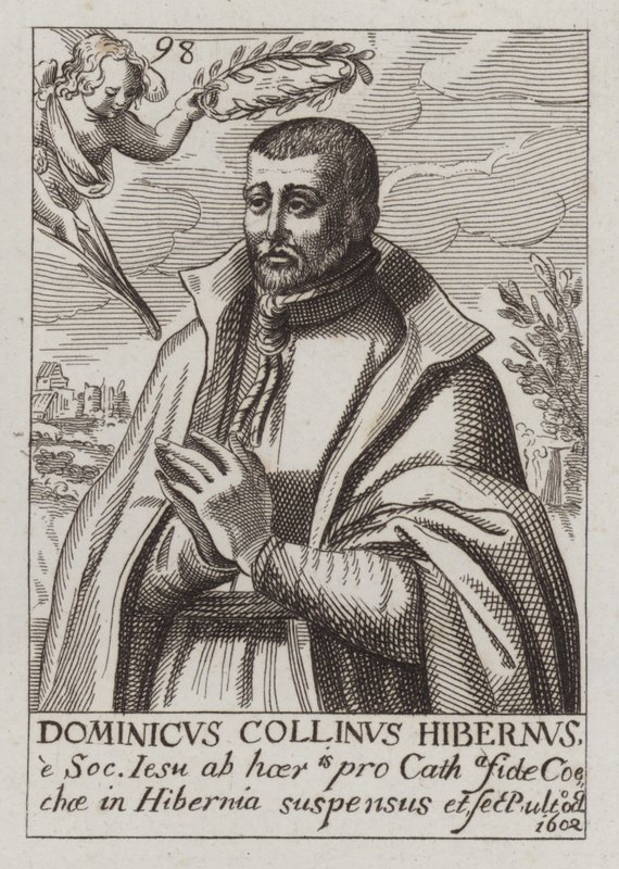 Dominic Collins, Ierse jezuïet en katholieke martelaar (gravure) door (after) English School